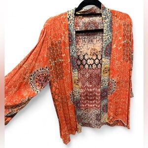 JOHNNY WAS - women’s short silk kimono